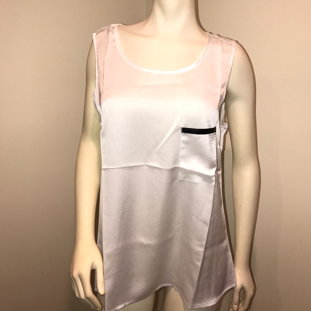 Women's Chiffon Sleeveless Vest tank Pocket Blouse