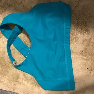Turquoise Lululemon sports bra size 8