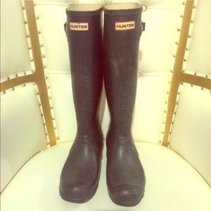 Navy Hunter Rain Boots 10