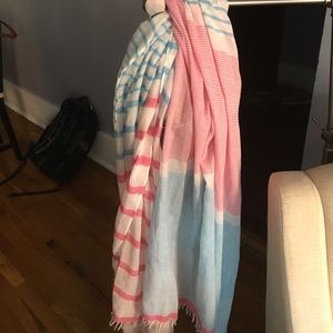 Francesca's pink and blue summer scarf