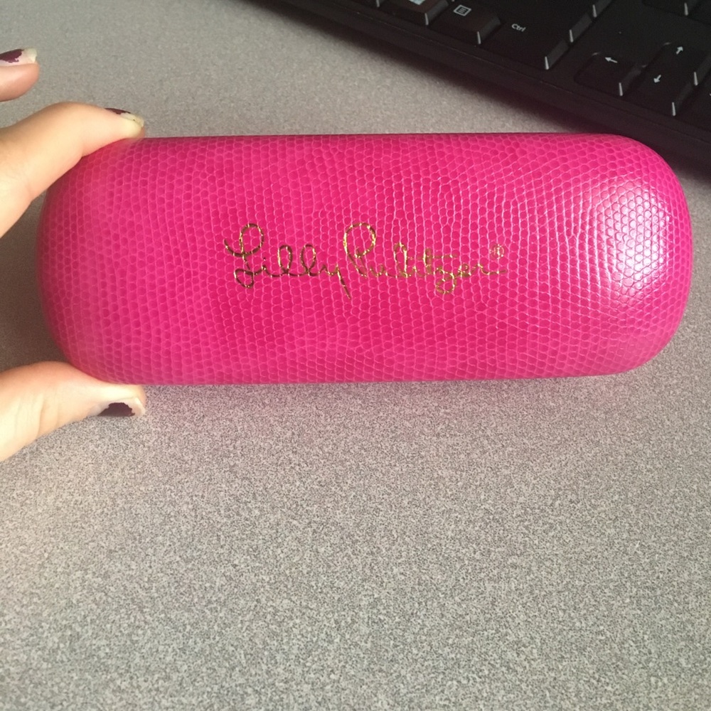 Lilly Pulitzer Brand new pink leather glasses case