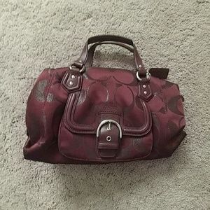 Coach campbell signature metallic purse