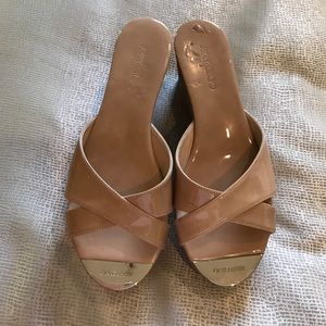 Jimmy Choo beige wedges