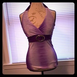 Purple halter top