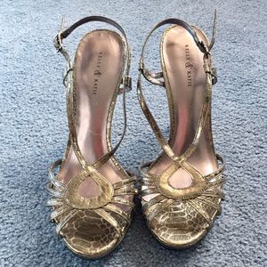 Kelly & Katie pewter heels