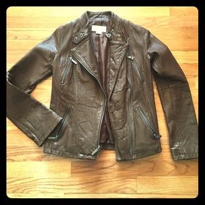 Micheal Kors leather motorcycle jacket