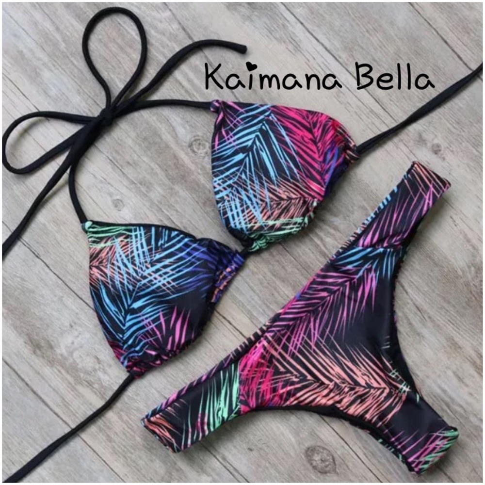 ❗️MOVING SALE🌈 Colorful Triangle Top Bikini