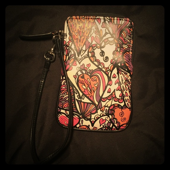 Unique multicolored retro wallet/wristlet - Picture 1 of 4