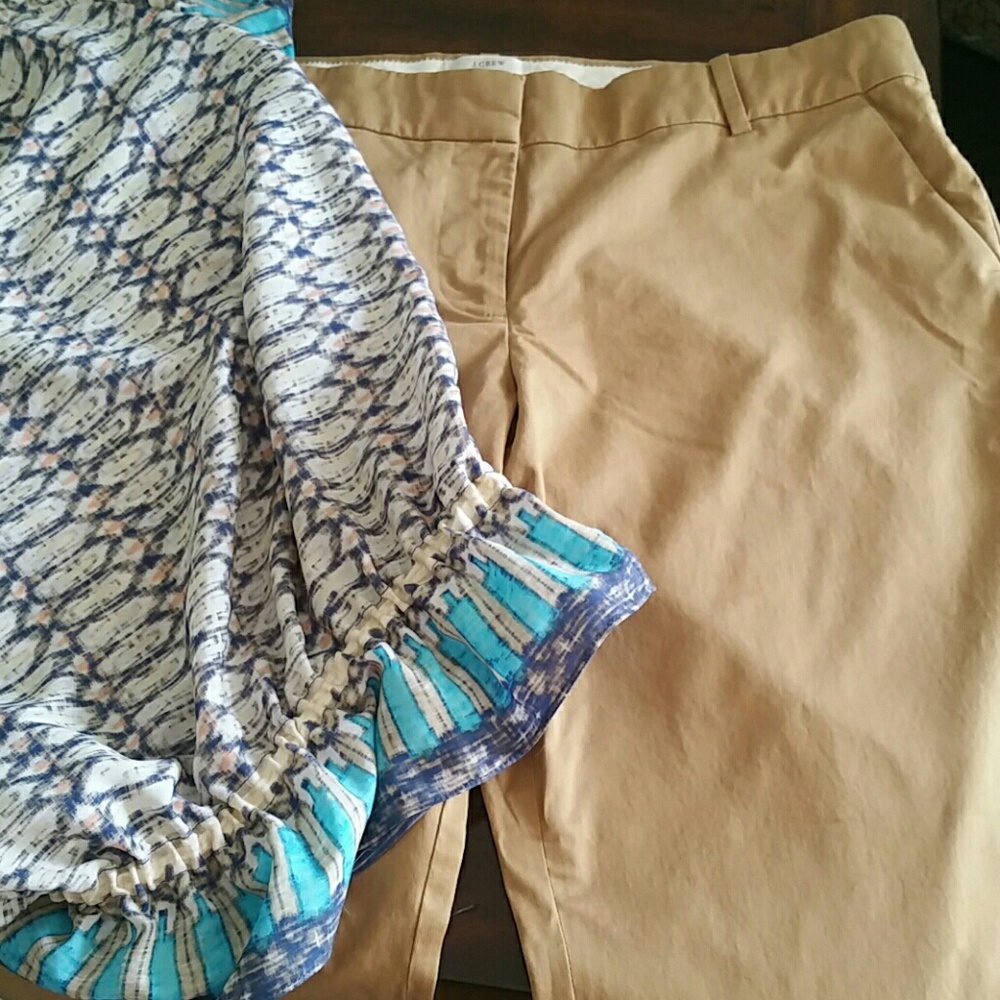 J Crew Cafe Capri beautiful camel color pants
