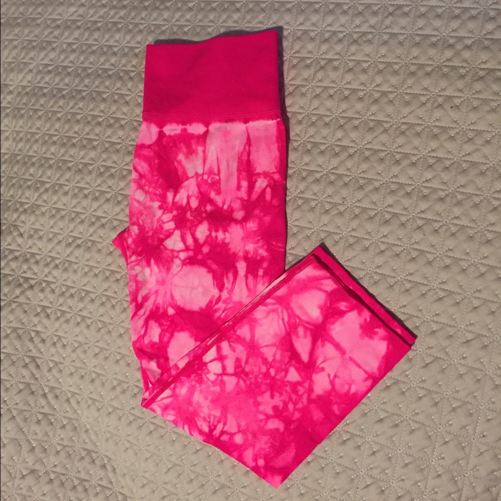 Hot Pink Electric Yoga Capri Pants