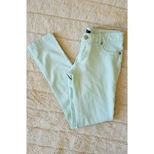 Shinestar Mint Green Skinny Stretch Pants