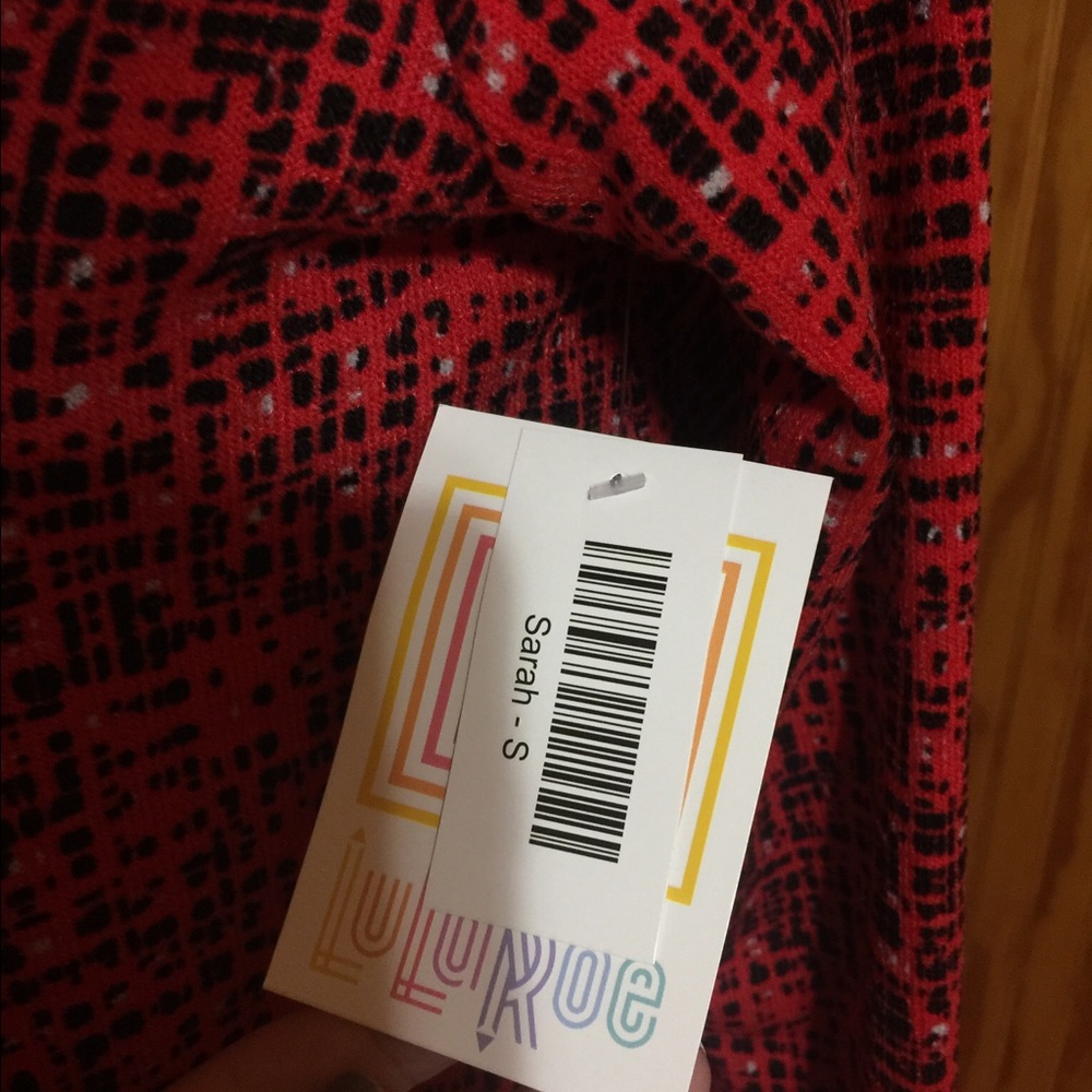 Lularoe Red Sarah Small - Picture 3 of 4