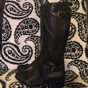 Leather Knee-high Boots Size 10M