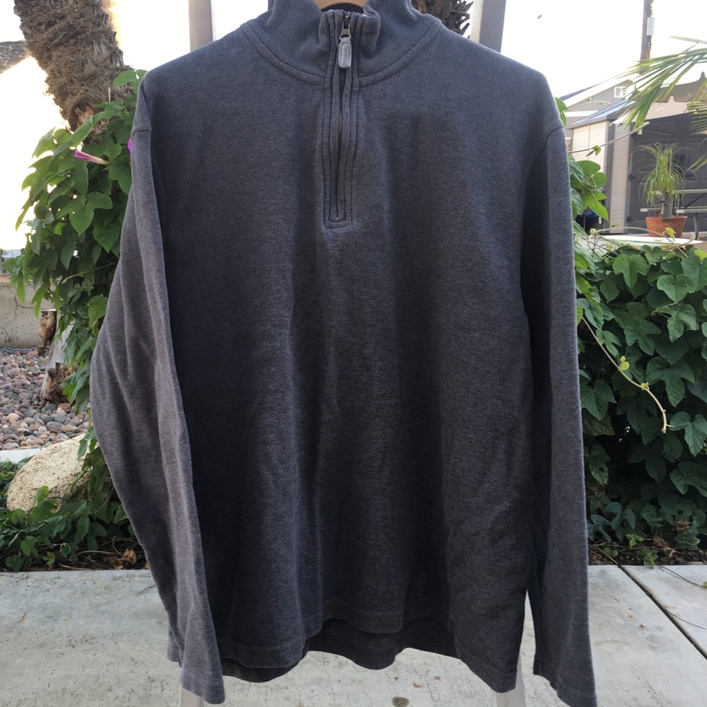 Cozy, grey Old Navy, 1/4 zip down pull-over.