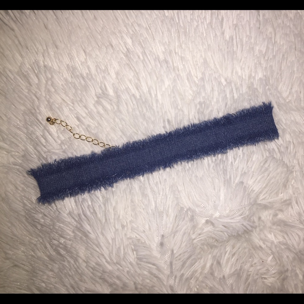 Denim choker