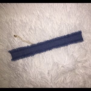 Denim choker