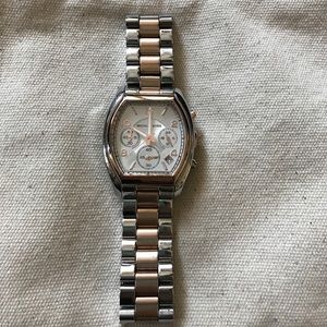 MK silver/brushed bronze gold two-tone watch