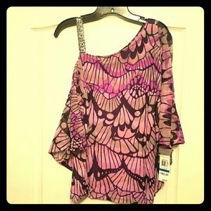 Off shoulder bling top