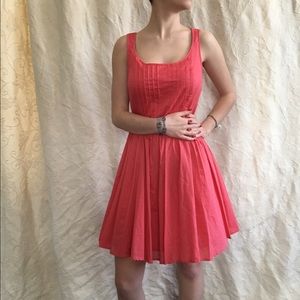 BRAND NEW! Cute coral cotton dress with lace back!