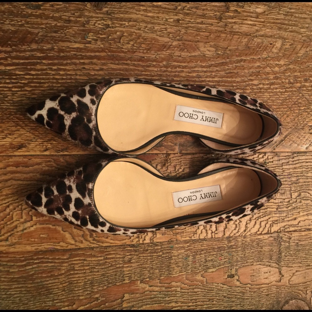36.5 Jimmy Choo Leopard Flats