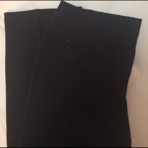 Black slacks. Long inseam.