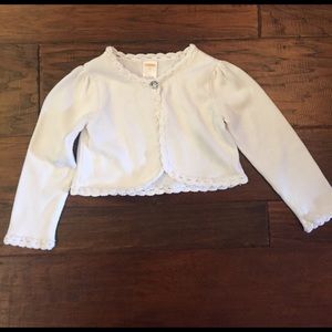 Girls Gymboree white cardigan size 3T