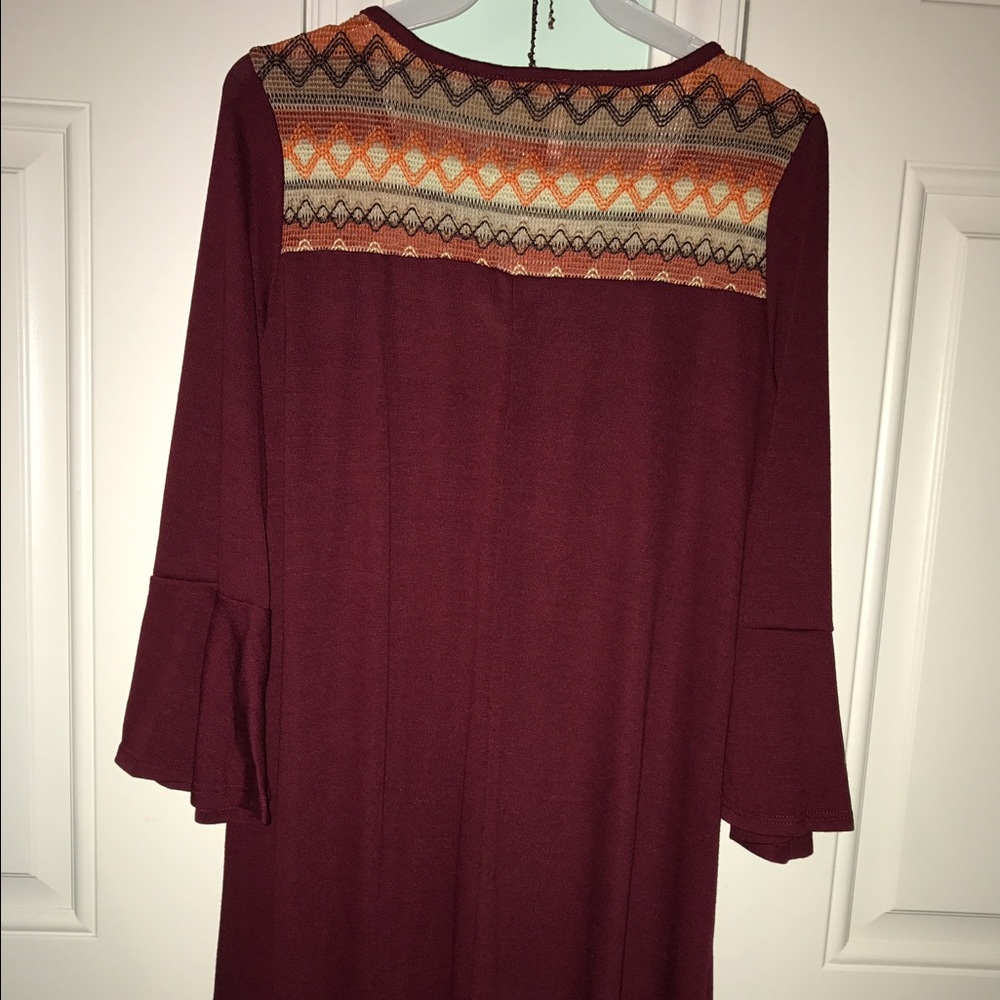 🍁PERFECT FOR FALL Chevron Dress - Picture 5 of 6