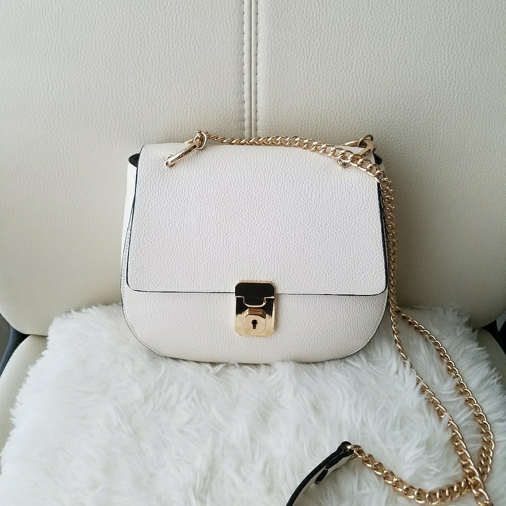 Forever 21 White Saddle Crossbody Bag