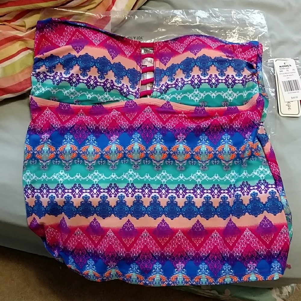 Strapless swim suit top