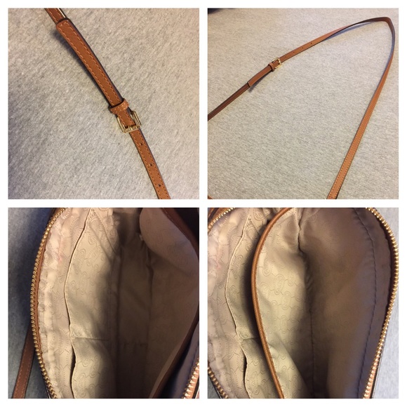 SOLD! Michael Kors Saffiano Cognac Crossbody - Picture 4 of 4