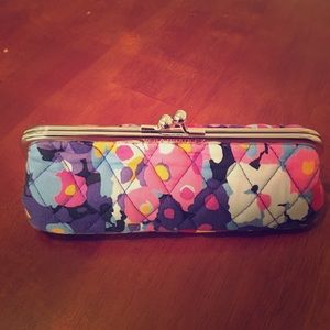 Vera Bradley Makeup/Pencil Pouch Floral Kiss Lock