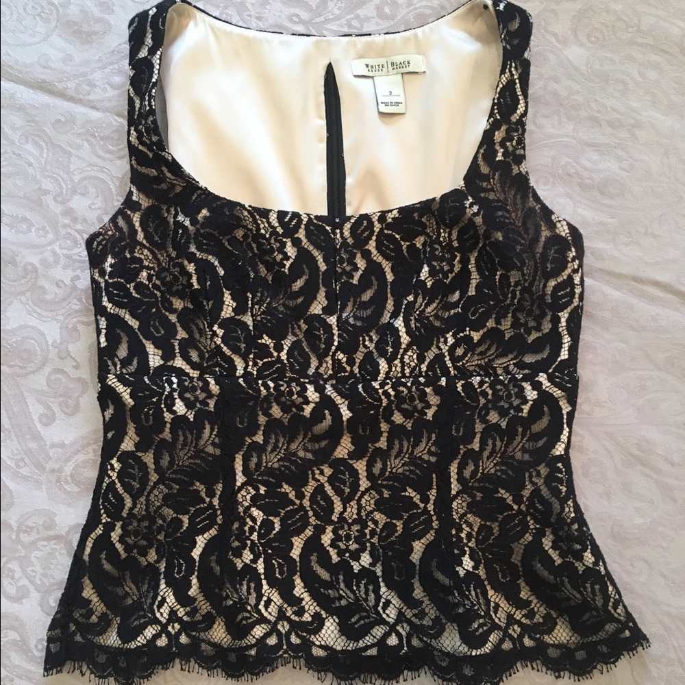 White House Black Market Lace Tank