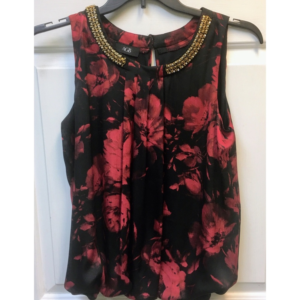 AGB Fancy Black Dress Blouse
