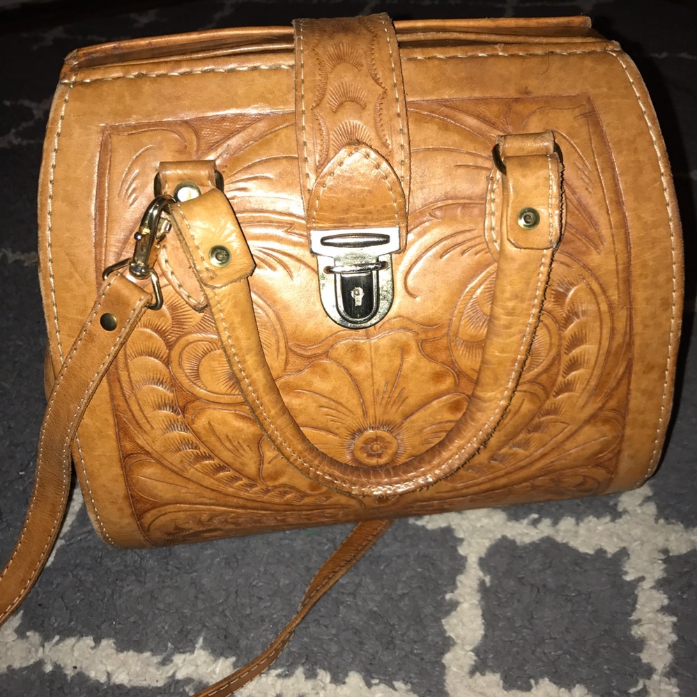 Embossed Leather Vintage handbag