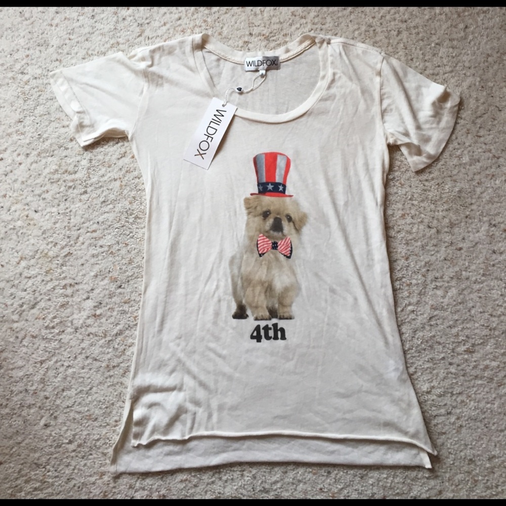NWT Wildfox 4th of July Dog Tee