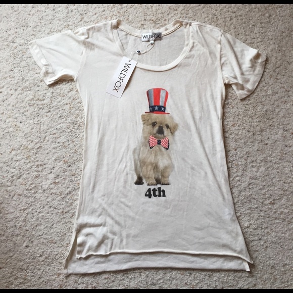 NWT Wildfox 4th of July Dog Tee - Picture 1 of 3