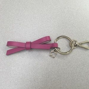 Kate Spade pink bow keychain