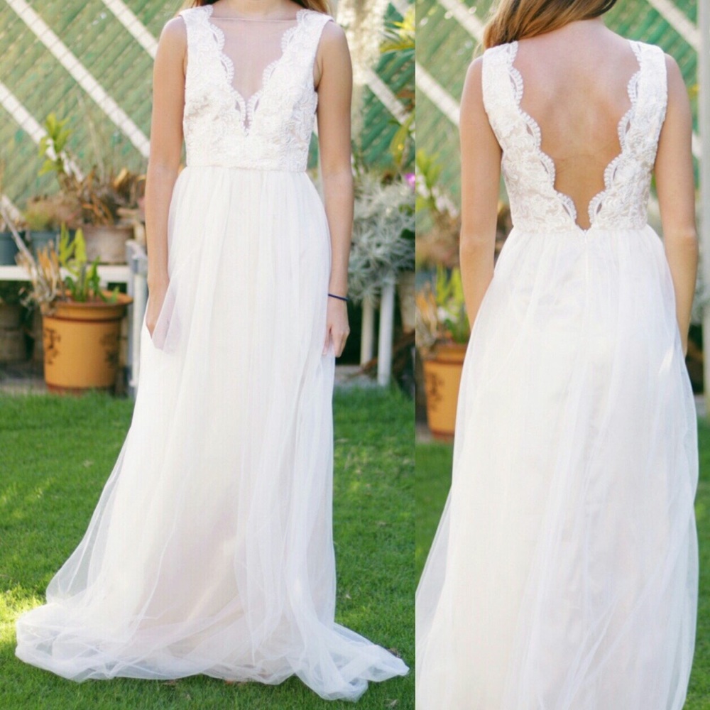 White prom dress