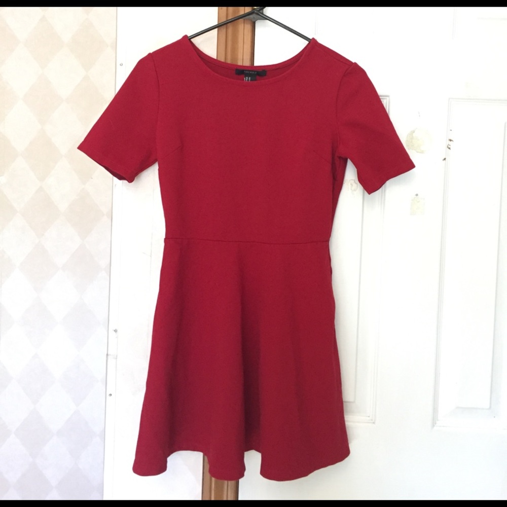 Deep red forever 21 dress