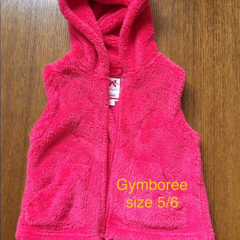 Pink fur vest