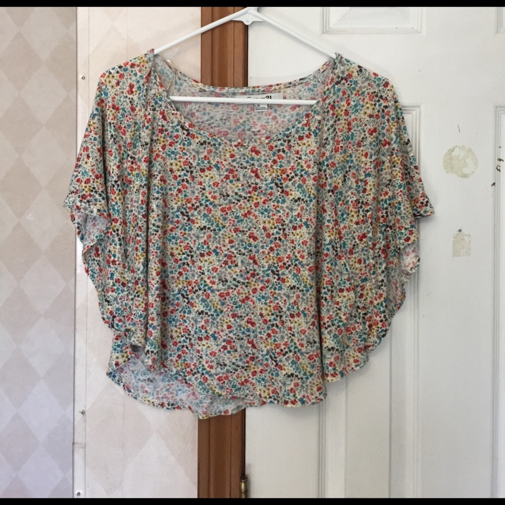 Forever 21 floral crop top