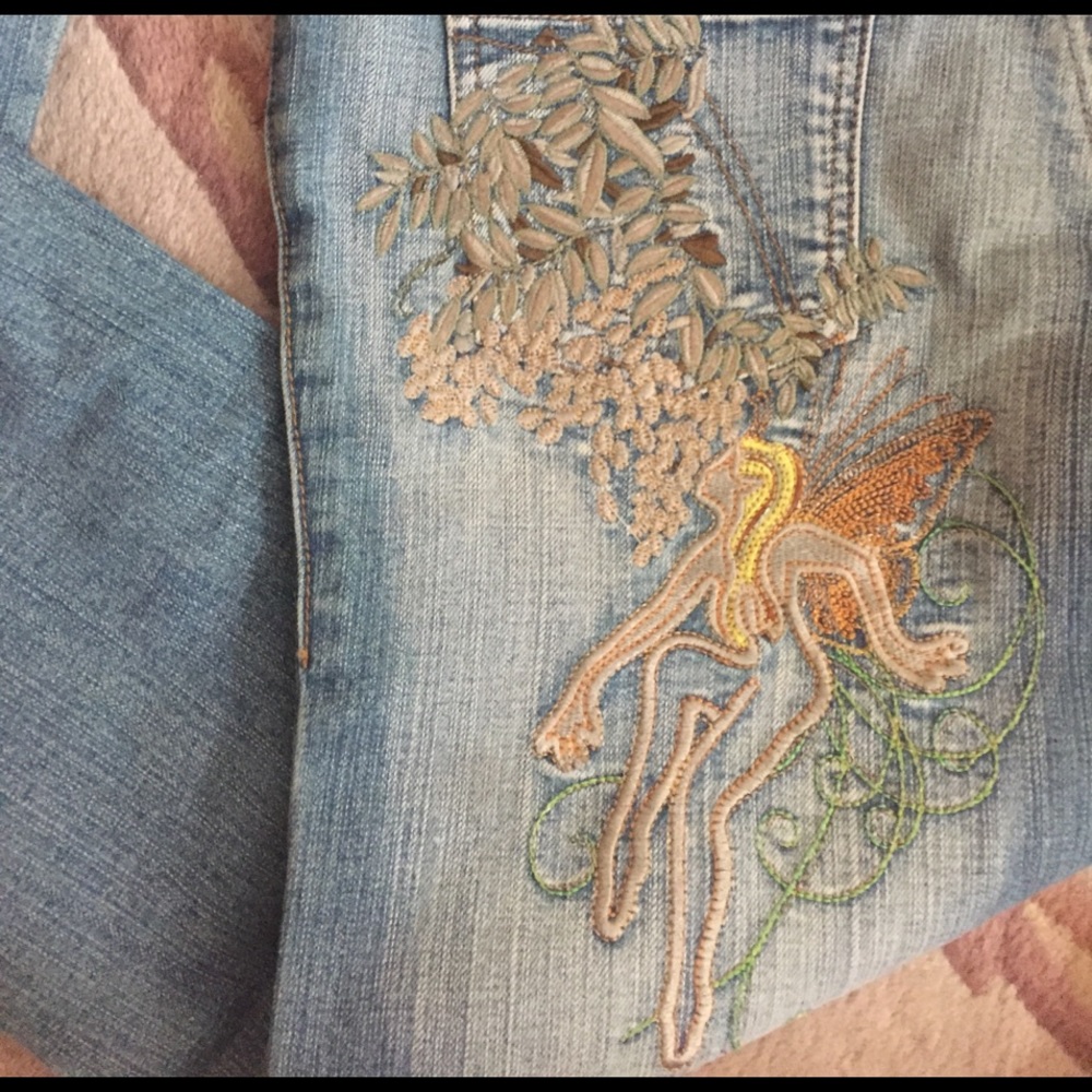 brand new, never been worn bellbottom fairie jeans