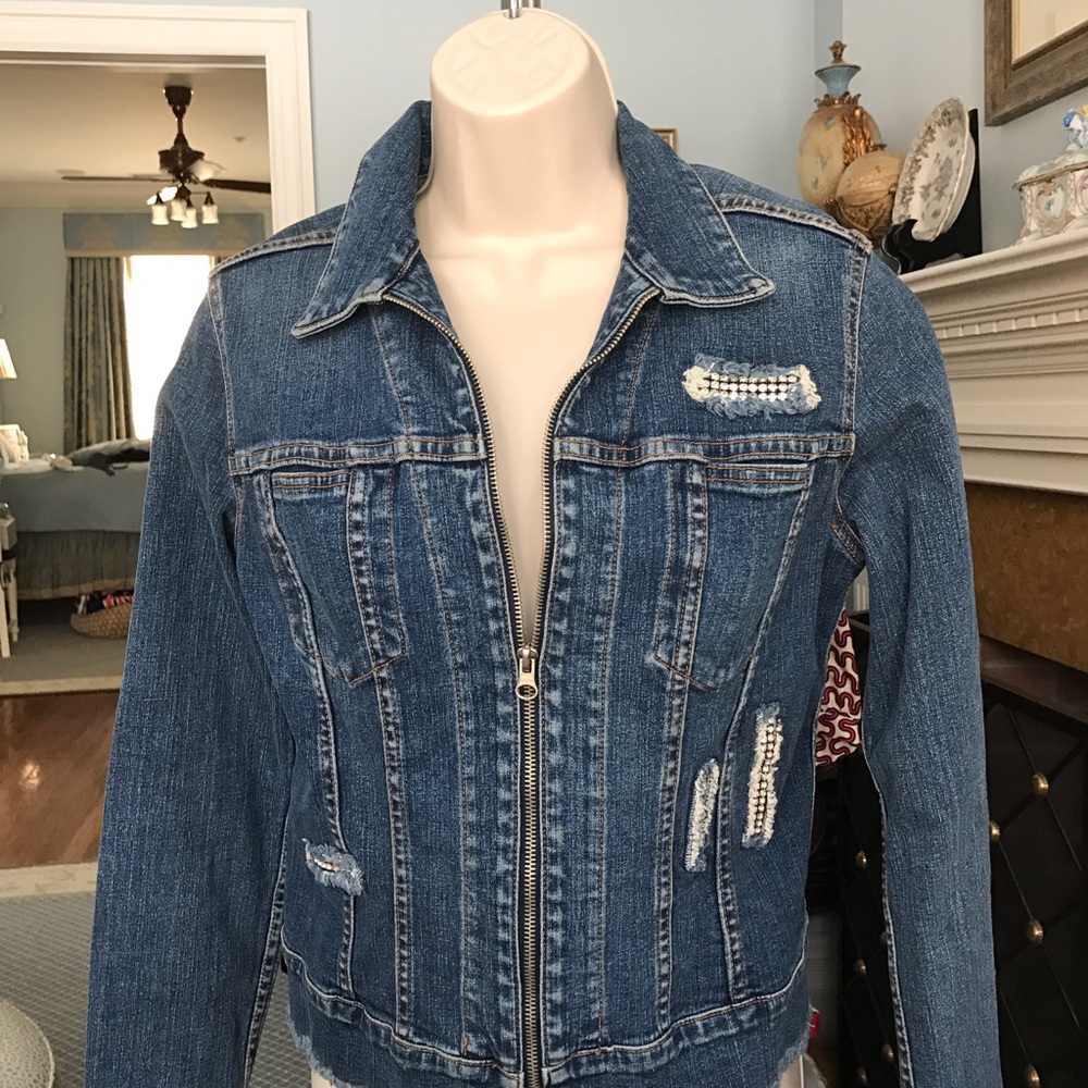 ABS jean jacket with rhinestones