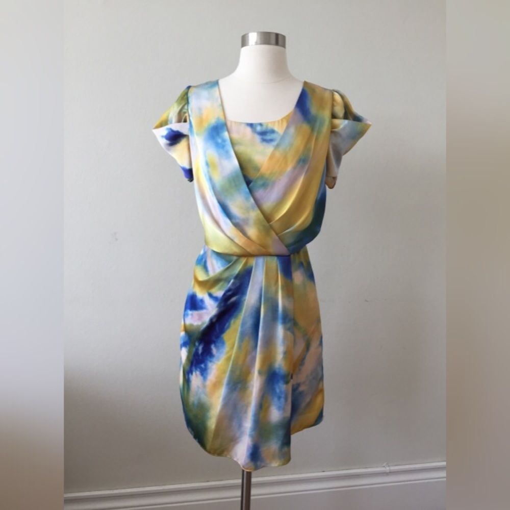 Vince Camuto Draped Tulip Dress,Cold Shoulder