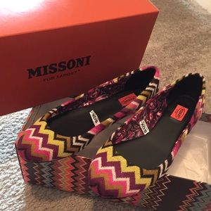 Missoni for Target zig-zag chevron flats NWT 7M