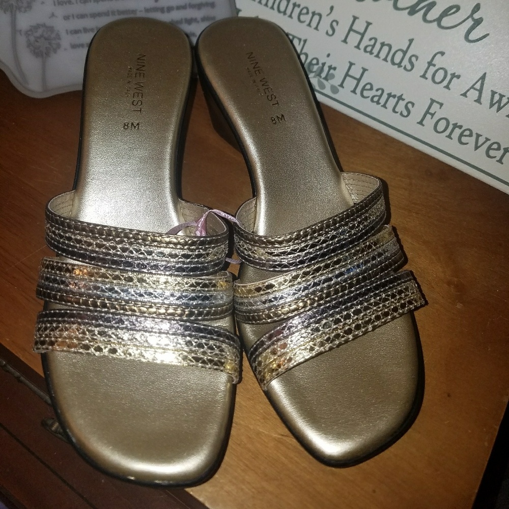 CLEARANCE ! NINE WEST sandals wedge sandals 8
