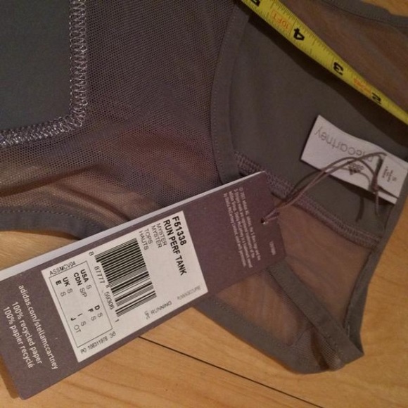 Adidas Stella McCartney Run Performance Top Gray S - Picture 5 of 6