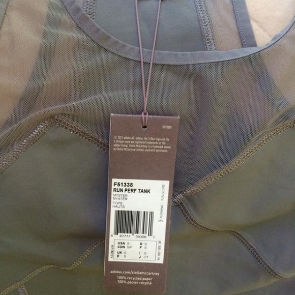 Adidas Stella McCartney Run Performance Top Gray S - Picture 2 of 6