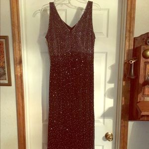 Women's Beaded Sequin Prom Dress Formal