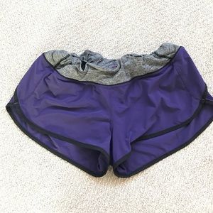 Lululemon Purple Speed Running Shorts